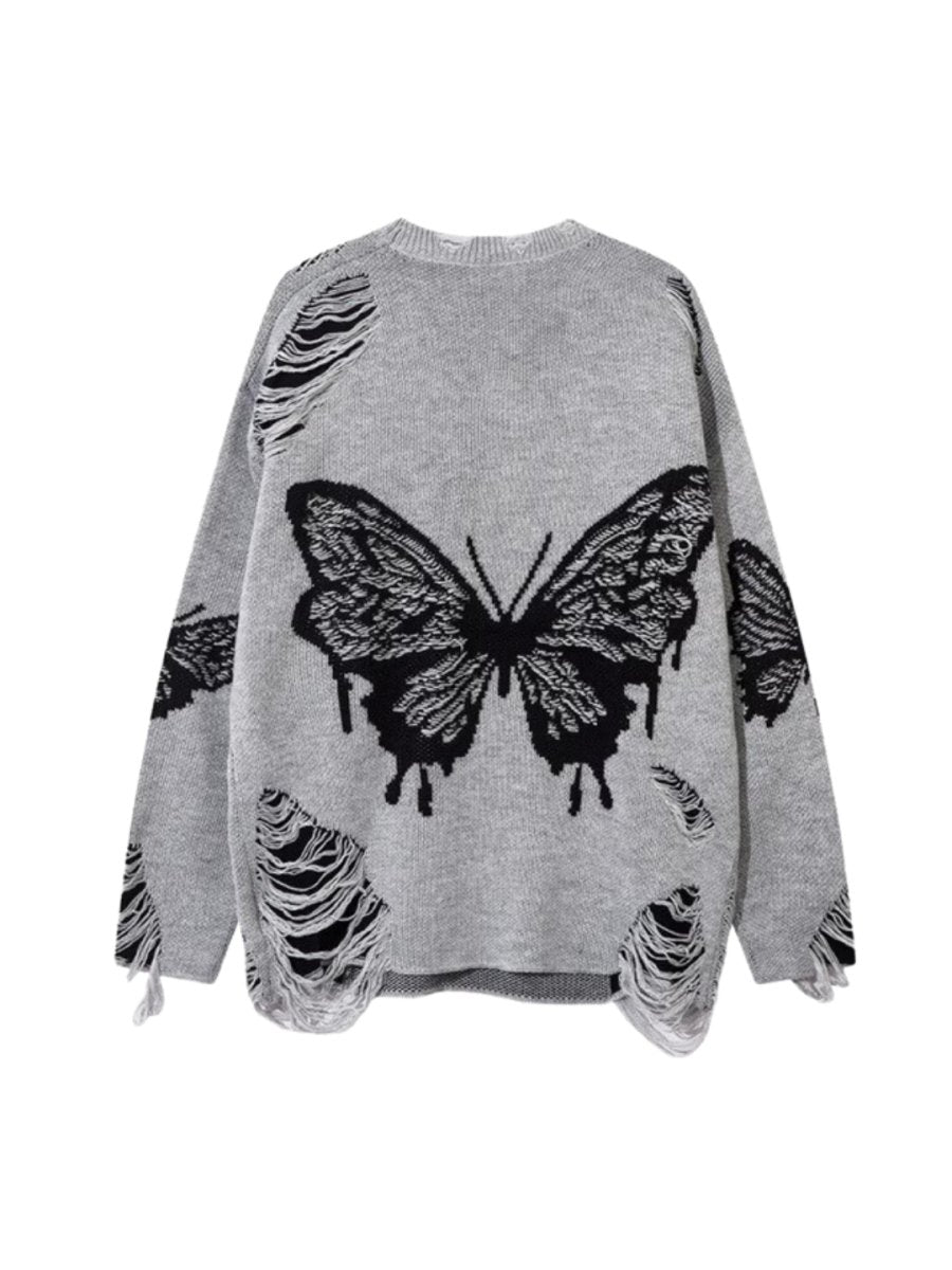 【Mz】broken holes design oversize knit na1545