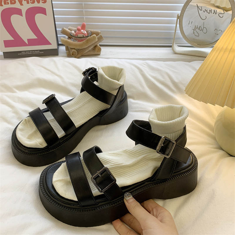 xsrrr Summer Causal Ladies Flat shoes woman Flat Platform Sandals Women Open Toe Gladiator wedges Women Shoes sandals