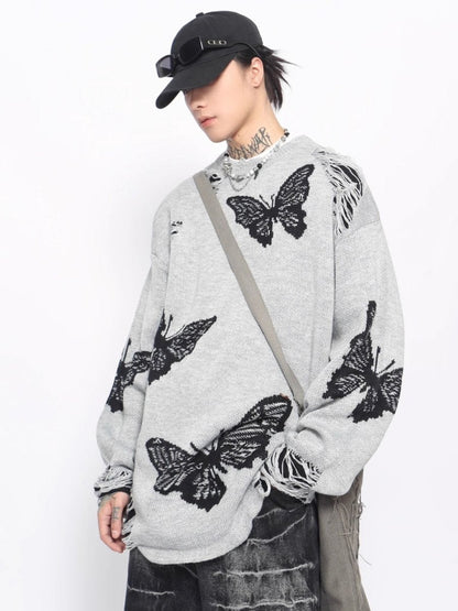 【Mz】broken holes design oversize knit na1545