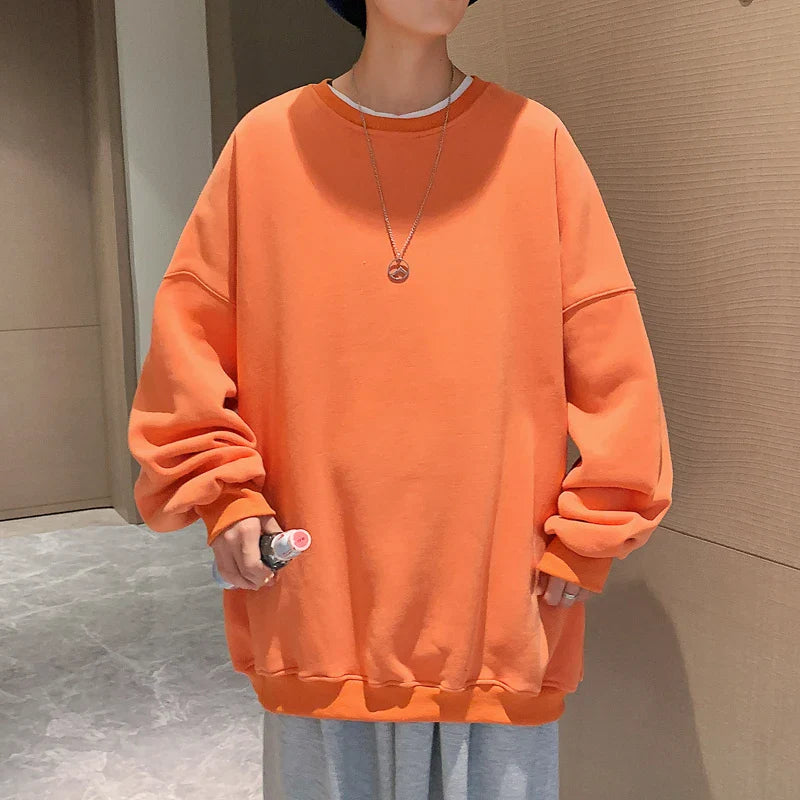 Men Harajuku Hoodies Sweatshirts Korean 2024 Men Women Streetwear Black Hoodies Solid Color Men Oversized Hoodies S-5XL Pullover