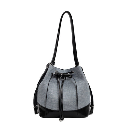 XSRRRSHOP 2025 This year, the popular contrasting color large-capacity bag popular new women's double shoulder back bag multi-purpose single shoulder crossbody bucket bag