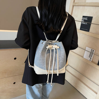 XSRRRSHOP 2025 This year, the popular contrasting color large-capacity bag popular new women's double shoulder back bag multi-purpose single shoulder crossbody bucket bag