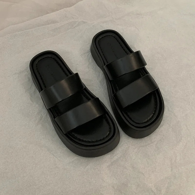 xsrrr Anti-slip Slippers Women Sandals 2024 New Outdoor Wear Thick Sole Sandals In Summer Slippers Platform Sandals Women Sandals