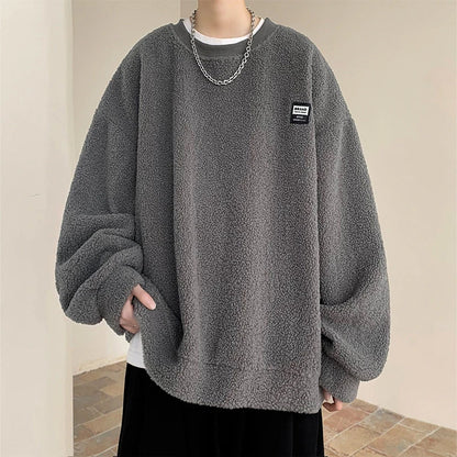 Autumn New Solid Hoodie Men Harajuku Fashion Casual Oversized Hoodies Korean Man Harajuku Crewneck Hoodie 5XL