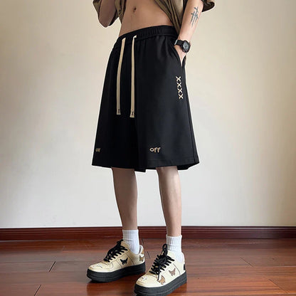 Streetwear Men Embroidery Shorts Y2k 2024 Summer Casual Fashion Loose Sweatpants Gym Basketball Shorts Men Oversized Short Pants