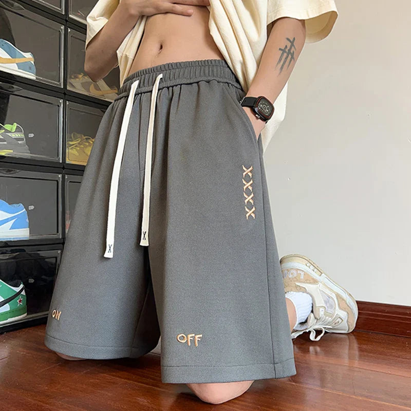 Streetwear Men Embroidery Shorts Y2k 2024 Summer Casual Fashion Loose Sweatpants Gym Basketball Shorts Men Oversized Short Pants