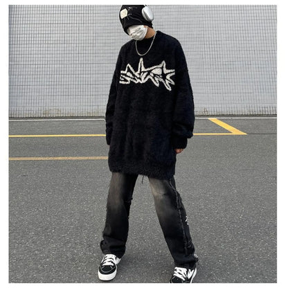 Sweater New Original Fashion Brand Oversize Design Sense Korean Men's Casual Knitwear High Street Sweater