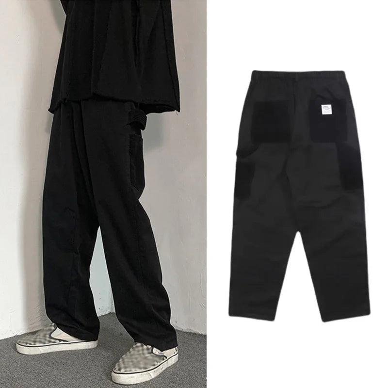 Men's Overalls Vintage Baggy Straight Pants Spring Summer Casual Sweatpants Fashion Oversized Trousers Male Bottoms Y2K Clothes