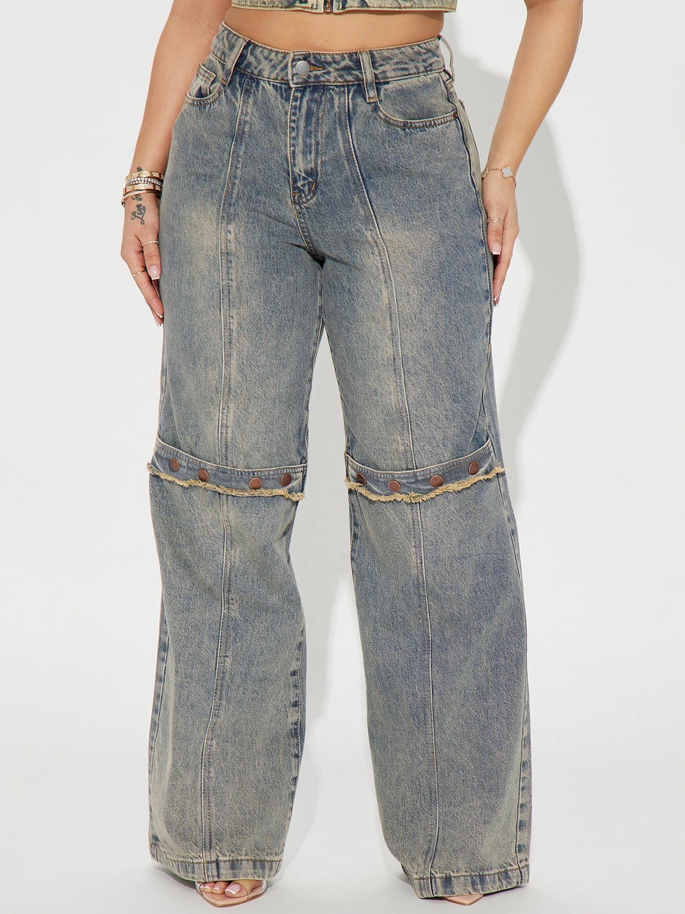 xsrrr Vintage Old-wash Straight-leg Jeans Y2k Baggy Women'S Jeans Streetwear Chic Wide Leg Trousers Grunge Denim Pants 2024