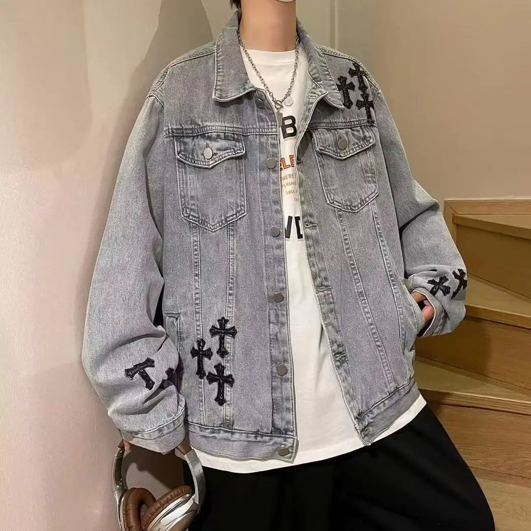 Oversize Jacket Men's Spring Autumn Men's Clothing Jacket baggy Hip Hop Harajuku Street Clothing Fashion Trendy Denim Jacket