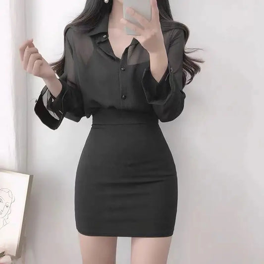 xsrrr Skirts Women Tight Sexy Office Wear Elasticity Hip Wrap Chic and Elegant Woman Skirt Korean Style Fashion High Waist Summer