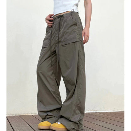 xsrrr Vintage Harajuku Oversized Pants Women America Retro Baggy Casual New Cargo Trousers Man Y2k Summer Streetwear Loose