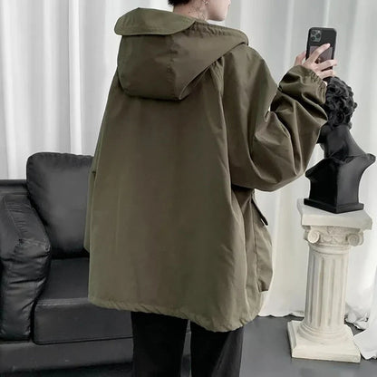 Mens Y2k Jacket High Street Energy Wind Work Clothes Assault Jacket Autumn Fashion Trend Oversized Casual Loose Men'S Wear