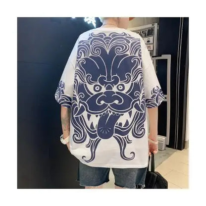 Oversized Short Sleeve T-shirt Men's Fashion Brand Handsome Half Sleeve Large Loose Summer Men's T-shirt Short Sleeve