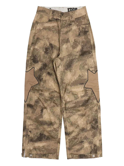 Camouflage Cargo Pants Men Baggy Camo Trousers Male Y2K Star Oversize Loose Casual Vintage Streetwear Hip Hop 4XL