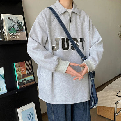 Spring Autumn Letter Hoodies For Men Oversized Sweatshirts Korean Man Clothing Casual Unisex Pullovers Male Tees Shirts