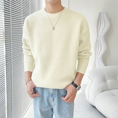 Men's American Sweater Autumn Winter Thick Needle Sweater Round Neck Pullover Loose Casual Oversize Sweater Mens Clothing 4XL