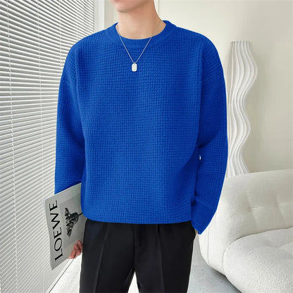 Men's American Sweater Autumn Winter Thick Needle Sweater Round Neck Pullover Loose Casual Oversize Sweater Mens Clothing 4XL