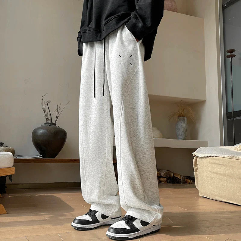 Baggy Black Oversize Men's Cargo Pants Spring Autumn Straight Wide Leg Trousers aggy Streetwear Sport Sweatpants 5XL