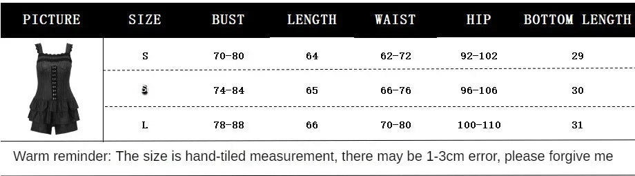 xsrrr Vintage Dark Fairy Grunge Striped Ruffles Hem Culottes Sexy Lace Straps Y2K Playsuits Gothic Trim Zip Dress Streetwear + Shorts