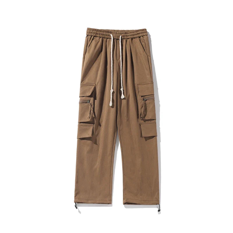 Spring New Cargo Pants Men's Loose Straight Oversize Clothing Men's Baggy Sweatpants Multi-Pockets Jogger Trousers 5XL