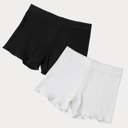 xsrrr 2PCS Women Cotton Short Pants Ladies Safety Pants For Dress Panties Skirt Shorts Sexy Female Underwear High-stretch Boxers