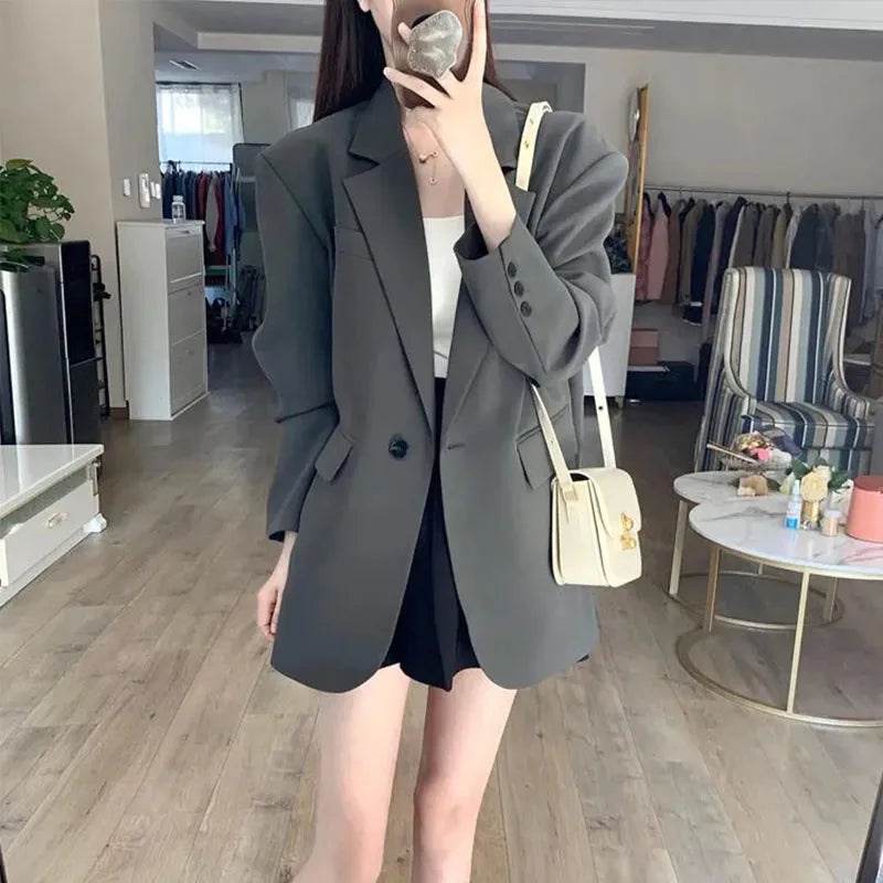 xsrrr Spring Autumn Blazers Jackets Women Korean Style High Quality Loose Blazer Coat Ladies Temperament Streetwear Outerwear