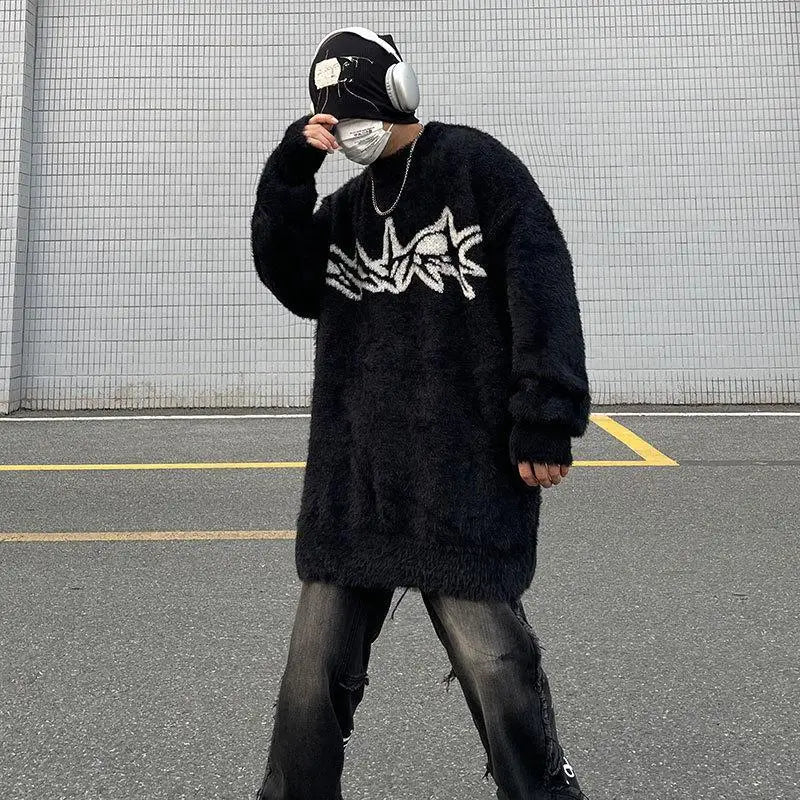 Sweater New Original Fashion Brand Oversize Design Sense Korean Men's Casual Knitwear High Street Sweater