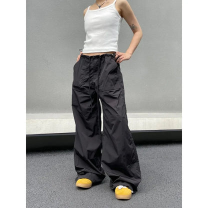 xsrrr Vintage Harajuku Oversized Pants Women America Retro Baggy Casual New Cargo Trousers Man Y2k Summer Streetwear Loose