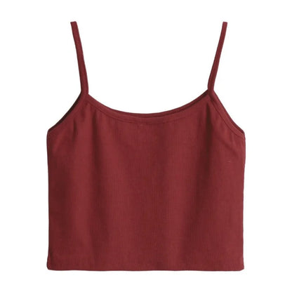 xsrrr Summer Fashion Small Camisole Vest for Women To Wear on The Inside and Outside, Short Strapless Bottom, Sexy Navel Exposed