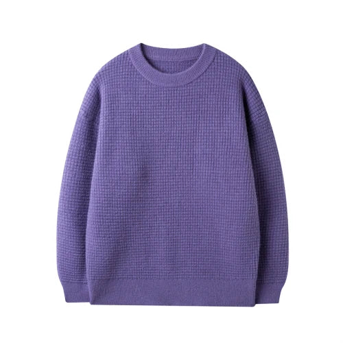 Men's American Sweater Autumn Winter Thick Needle Sweater Round Neck Pullover Loose Casual Oversize Sweater Mens Clothing 4XL