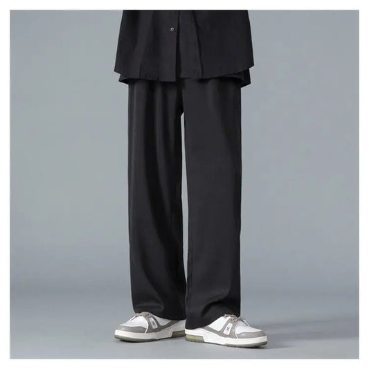 New Spring and Autumn Season Fashion Simple Casual Loose Oversize Versatile Slim Straight Leg Wide Leg Sports Pants