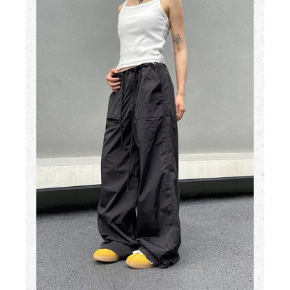 xsrrr Vintage Harajuku Oversized Pants Women America Retro Baggy Casual New Cargo Trousers Man Y2k Summer Streetwear Loose