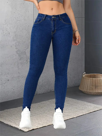 xsrrr 2024 Women Stretch Skinny Jeans Lady Slim Fit Pencil Jeans Girls Leggings Straight Leg Pants Light Blue Gray Black Sexy Trousers