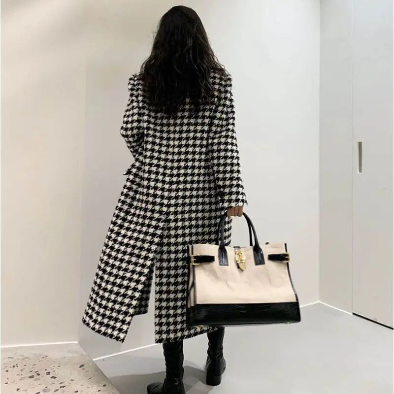 xsrrr Woolen Coat Woman Winter Thick  Warm Long Ladies Coat Autumn Casual Suit Women Jackest Clothes Outwear