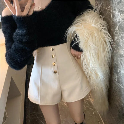 xsrrr Wide Black Short Pants for Woman To Wear White High Waist Women's Shorts Summer Cheap Hot Streetwear Aesthetic Normal XL Nylon