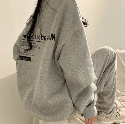 xsrrr Autumn Winter Loose plus velvet warm Sweatshirt Female cute Hoodies Pullover Tops Women Hoodie Casual Thicken Fleece Sweatshirts