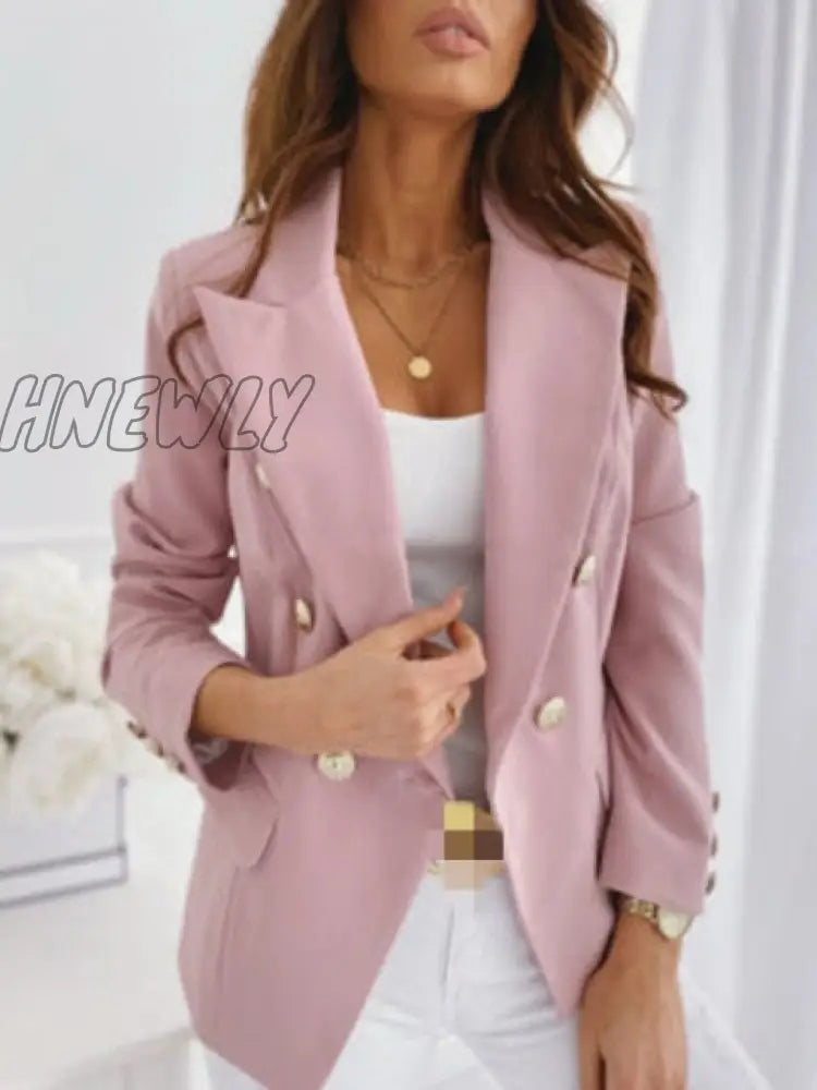 Autumn Plus Size Women's Blazer Red Coat Long Sleeve Casual Female Blazers Elegant New Spring Fashion Office Ladies Coats Trendy Office Outfits