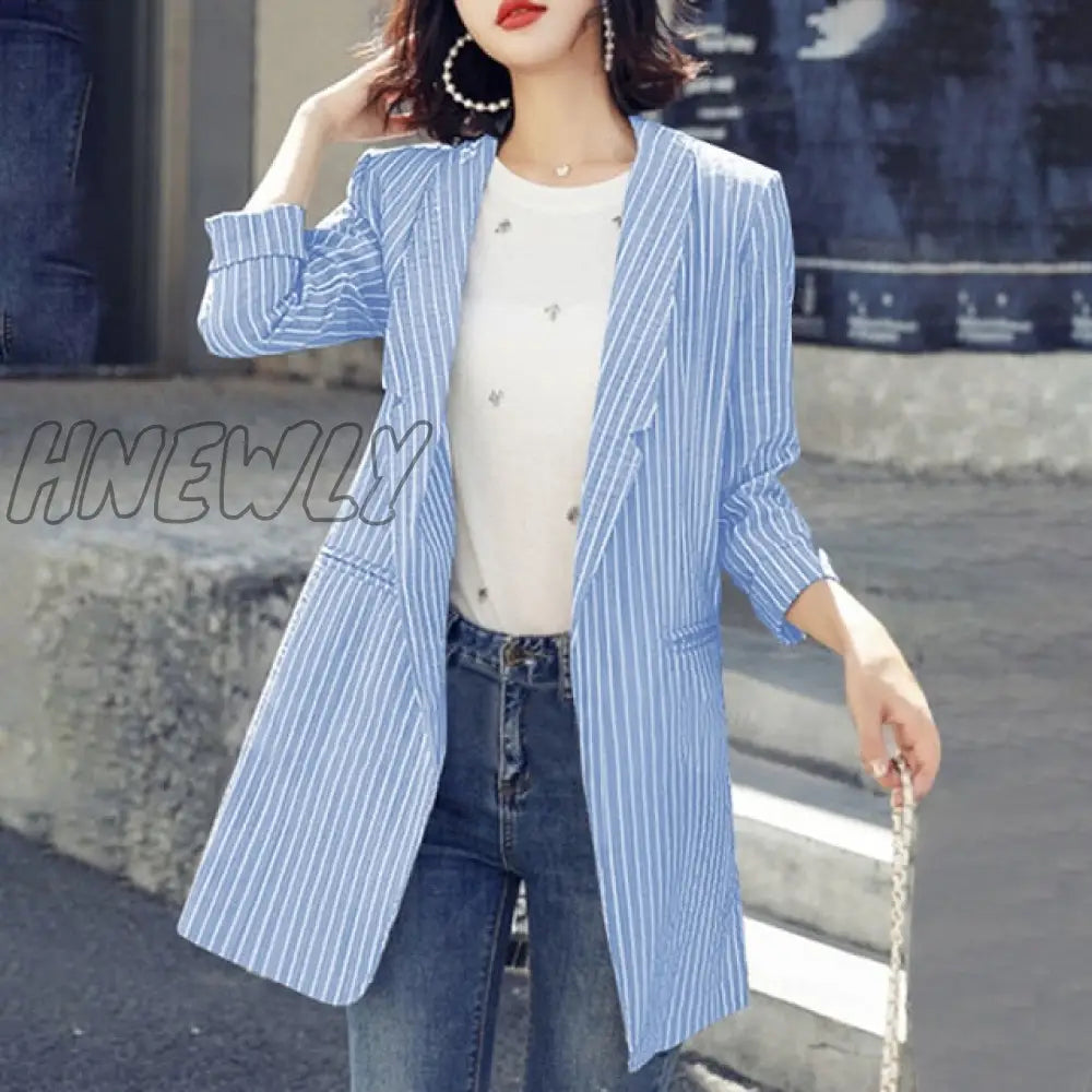 Fashion Cotton Blazers Women's Autumn Coats Casual Long Sleeve Outwears Female Single Button Overcoats Solid Tunic