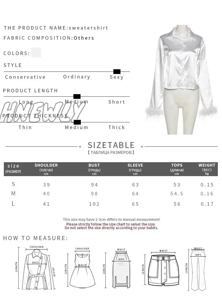 xsrrr Autumn Silky Elegant Women Shirt Sexy Slim Solid Concise Tops With Feathers High Street Softy Tees Lady  Wild Clothing