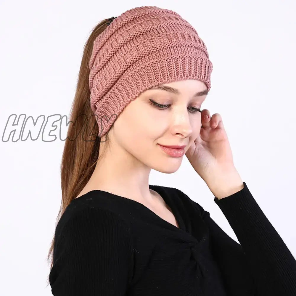 xsrrr Beanie Hat for Women Winter Warm Caps Female Casual Hats Headpiece Headwear Yoga Run Bandage Girl Hair Bands Headbands