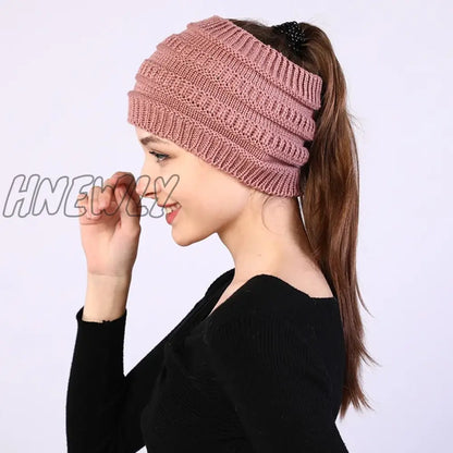 xsrrr Beanie Hat for Women Winter Warm Caps Female Casual Hats Headpiece Headwear Yoga Run Bandage Girl Hair Bands Headbands