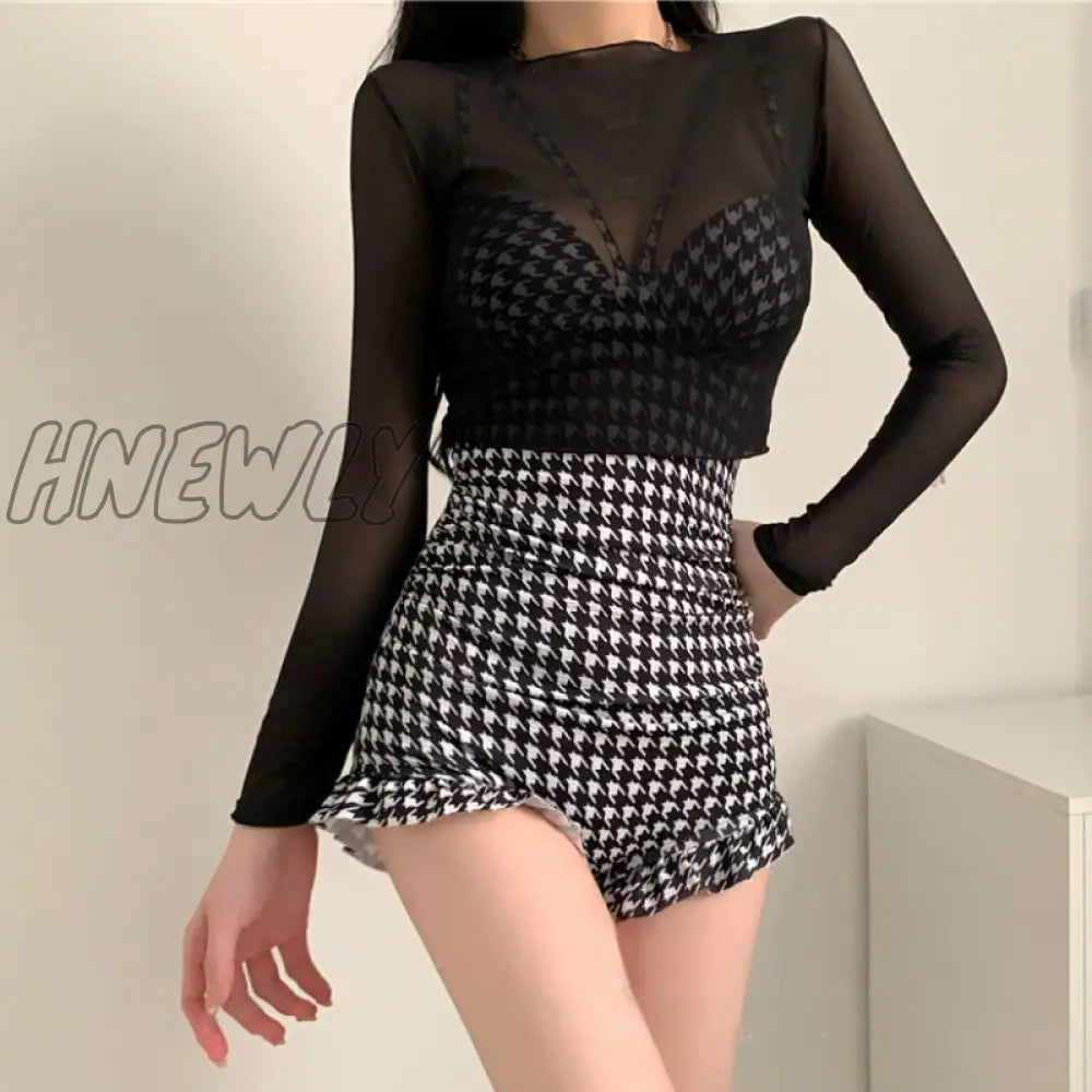 xsrrr Bikini Sets Women Backless Sexy Slim Ruffles Summer Beach Style Classic Ulzzang Ladies Vacation Casual Retro Stylish