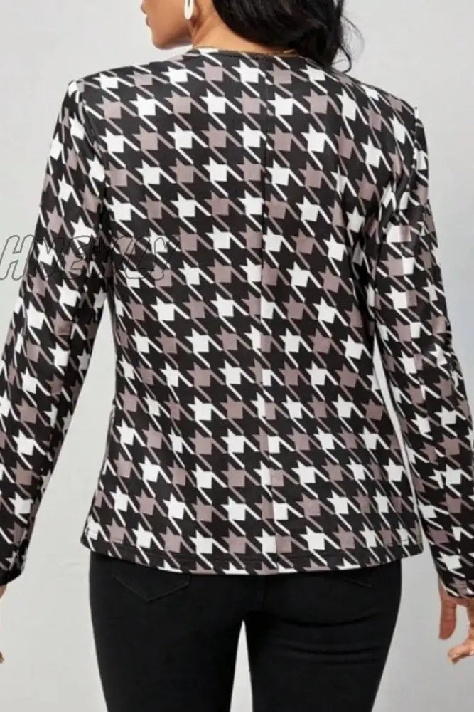 xsrrr - Black Casual Print Cardigan Outerwear