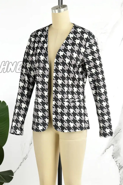 xsrrr - Black Casual Print Cardigan Outerwear