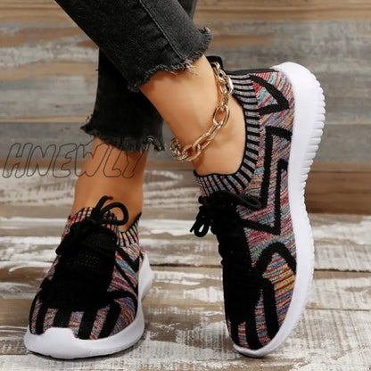 xsrrr - Black Casual Sportswear Daily Patchwork Frenulum Round Comfortable Out Door Shoes