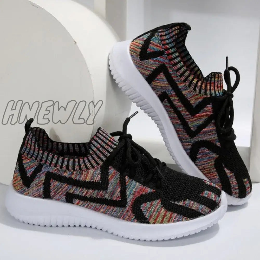 xsrrr - Black Casual Sportswear Daily Patchwork Frenulum Round Comfortable Out Door Shoes