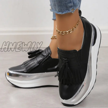 xsrrr - Black Casual Sportswear Patchwork Contrast Round Comfortable Out Door Shoes