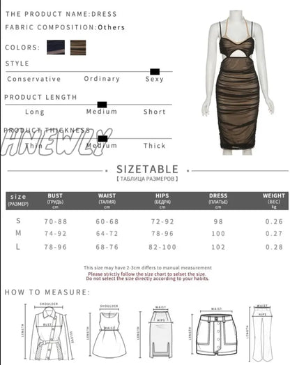 xsrrr Black Double Layer Midi Dresses For Women Summer Sexy Sleeveless Hollow Out Slim Dress Partywear Backless Club Clothing