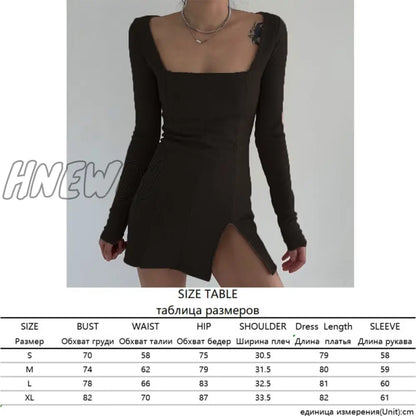 Hnewly Black Knitted Ribbed Midi Dresses For Women V Neck Elegant Korean Clothes Long Sleeve Ruffles Bodycon Dresses Autumn Spring Outfits Trends